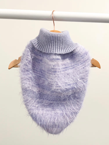 FUZZY KNIT SWEATER PURPLE