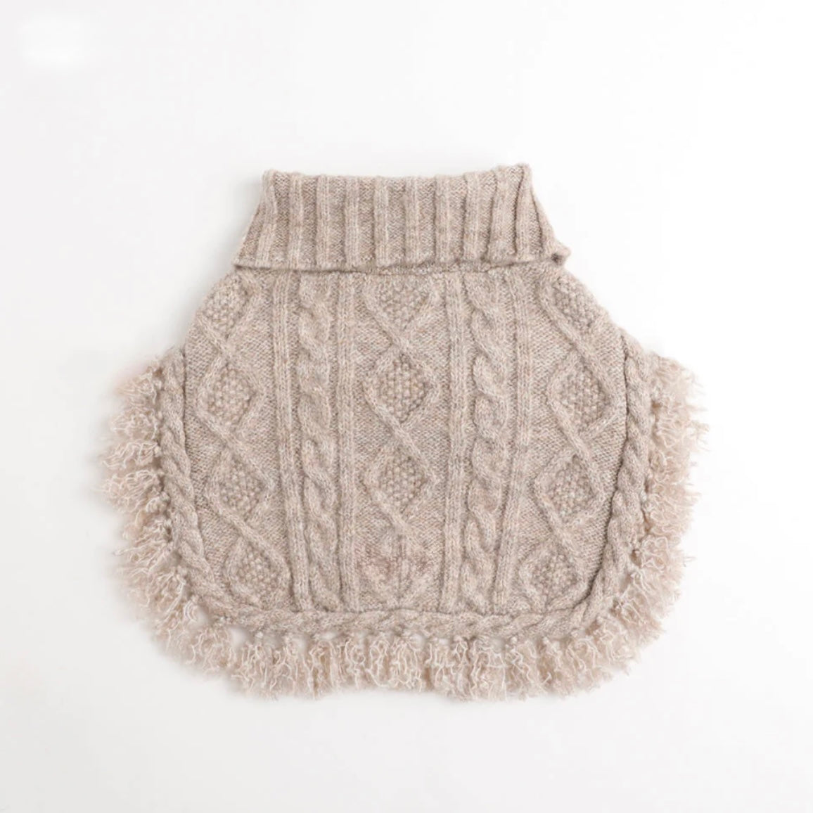CABLE KNIT PONCHO