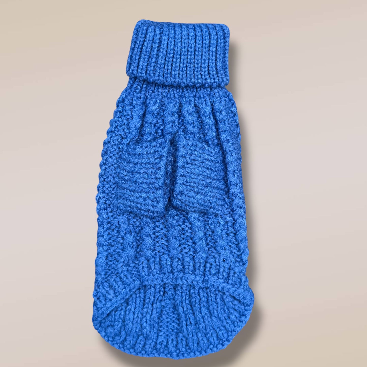 HAND KNITTED SWEATER COBALT BLUE