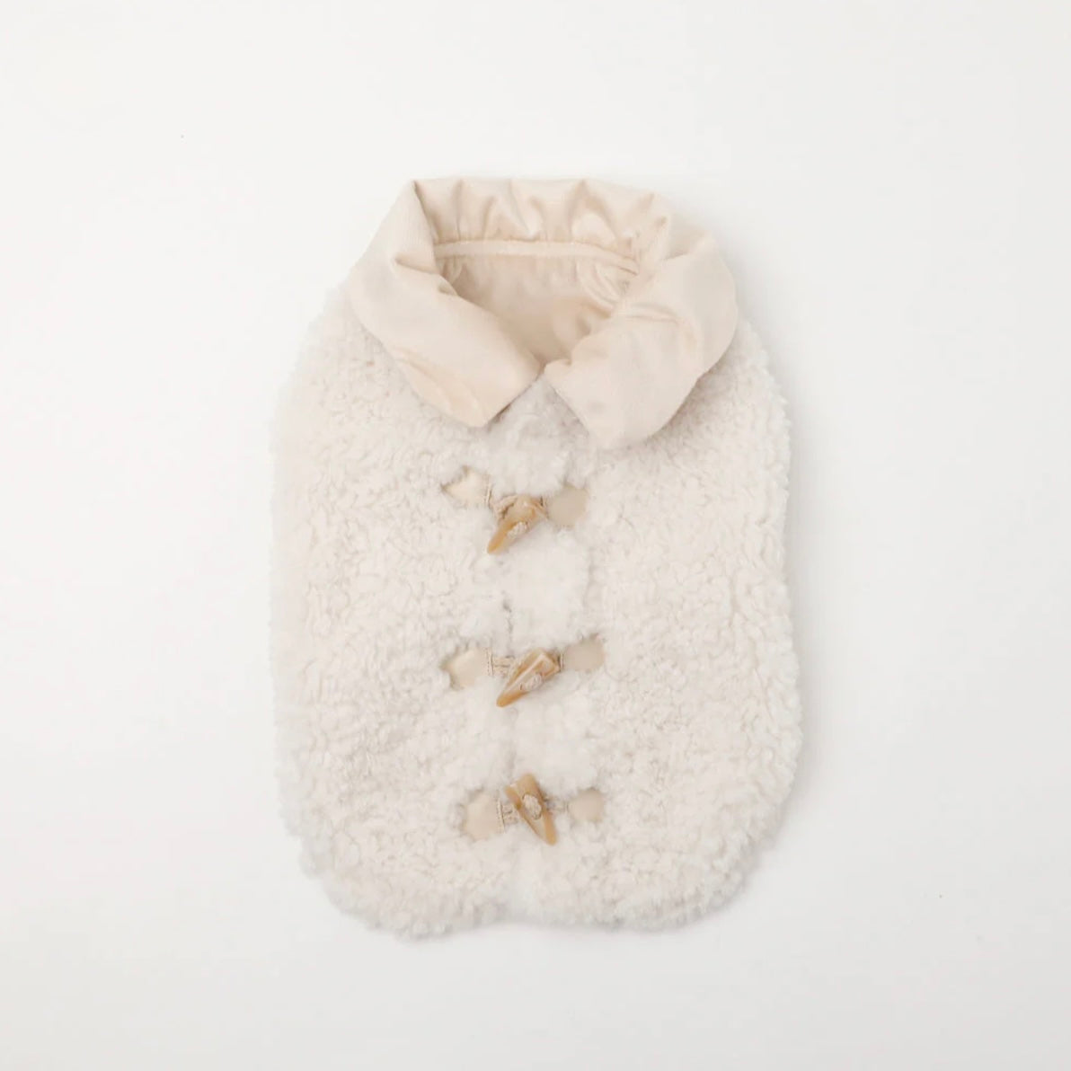 RUFFLED BOA TOGGLE BUTTON VEST