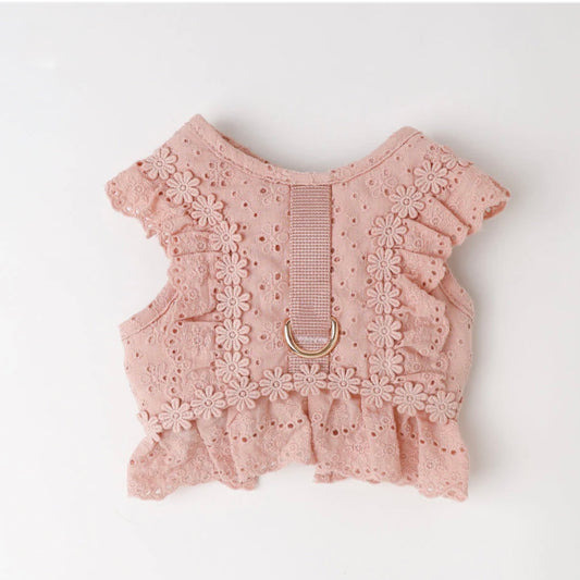 COTTEN LACE RUFFLE HARNESS + LEAD