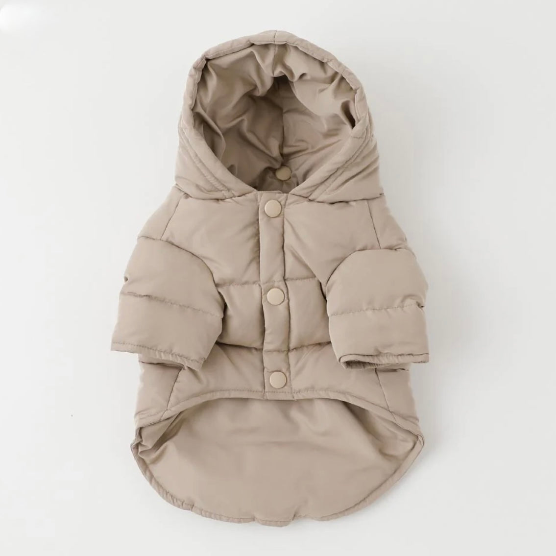 PUFFER JACKET IWTH HOOD AND POCKETS