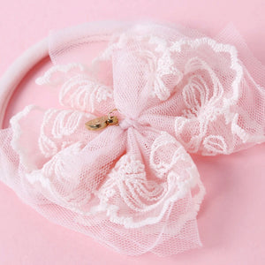 PINK 3" X 3" HAIR BOW