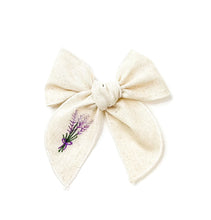 Load image into Gallery viewer, BOUQUETS LINEN HAIR BOW
