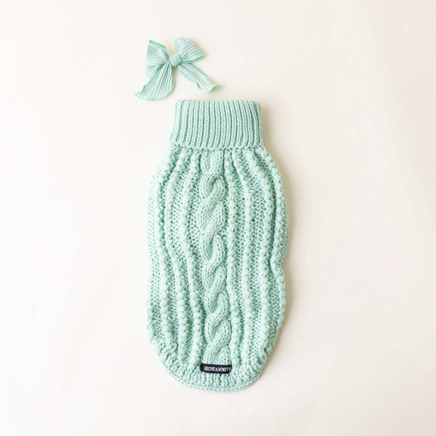 MINT HAND KNITTED SWEATER by Archie & Winston