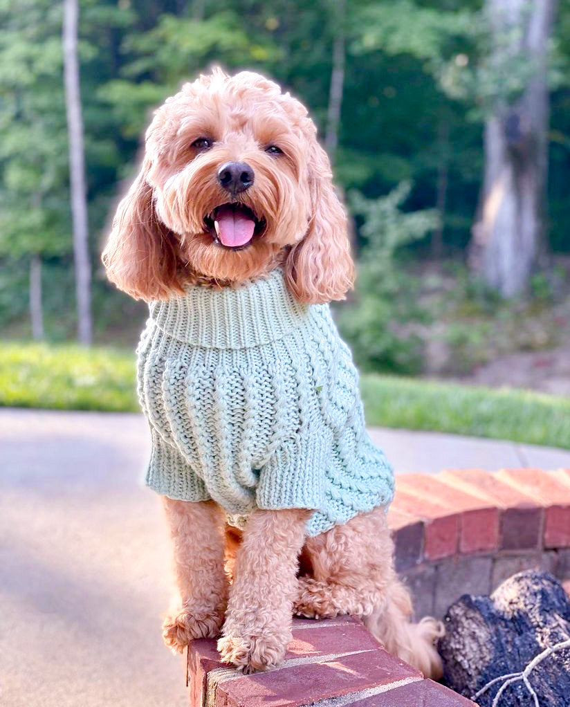 MINT HAND KNITTED SWEATER by Archie & Winston