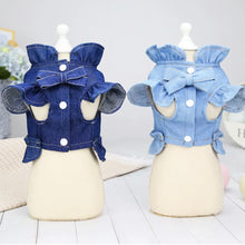 Load image into Gallery viewer, DENIM RUFFLED SLEEVE VEST