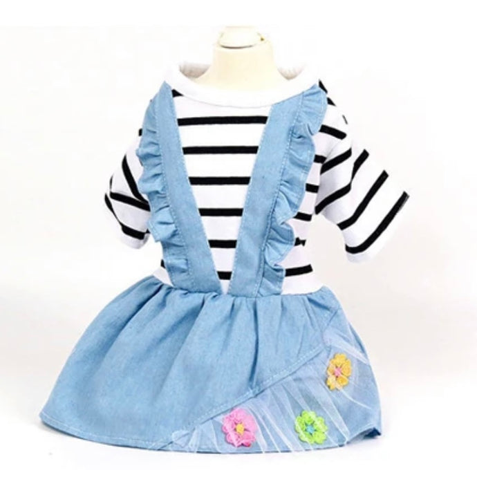 JEAN STRIPED DRESS