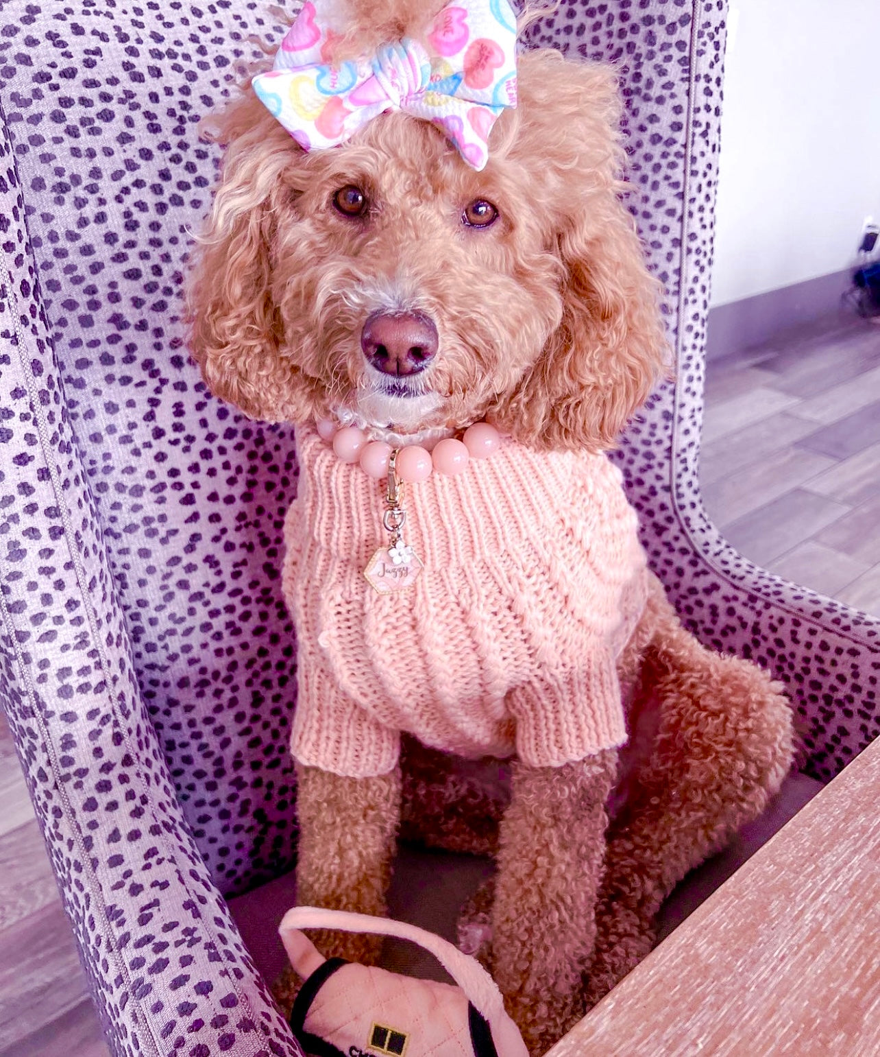 HAND KNITTED SWEATER PEACH