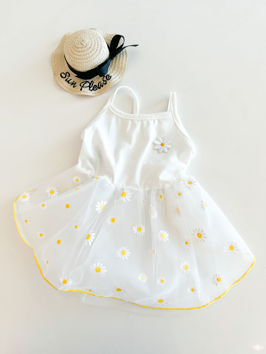 DAISY TUTU DRESS WITH MATCHING HAIRBOW